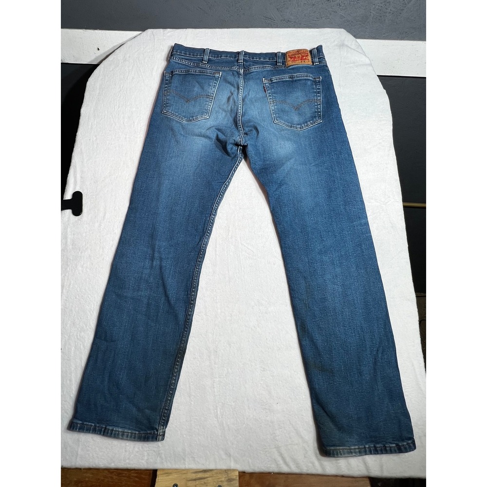 Levis 505 Regular Fit Mens Jeans 38x32 Medium Wash Blue Straight Leg Denim